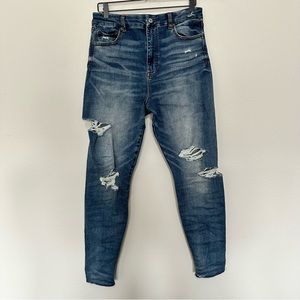 American eagle curvy super hi-rise jegging super distressed women’s size 12 reg